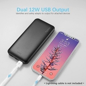 chargeur portatif sans fil de banque de puissance de 14mm USB pour Iphone 218g